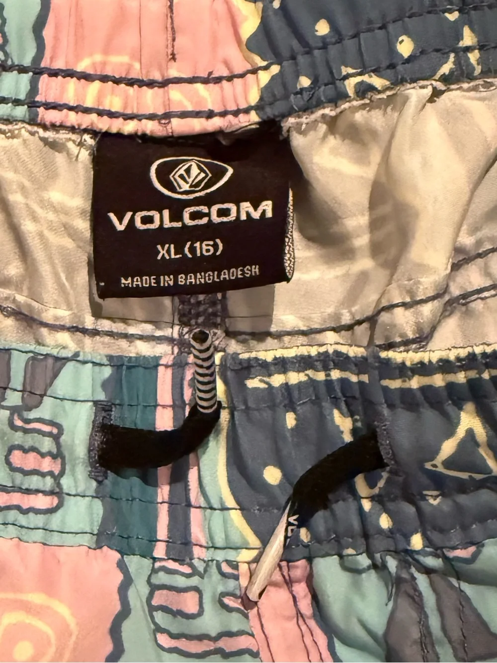 Volcom Boys Geometric Stripe Swim Shorts
